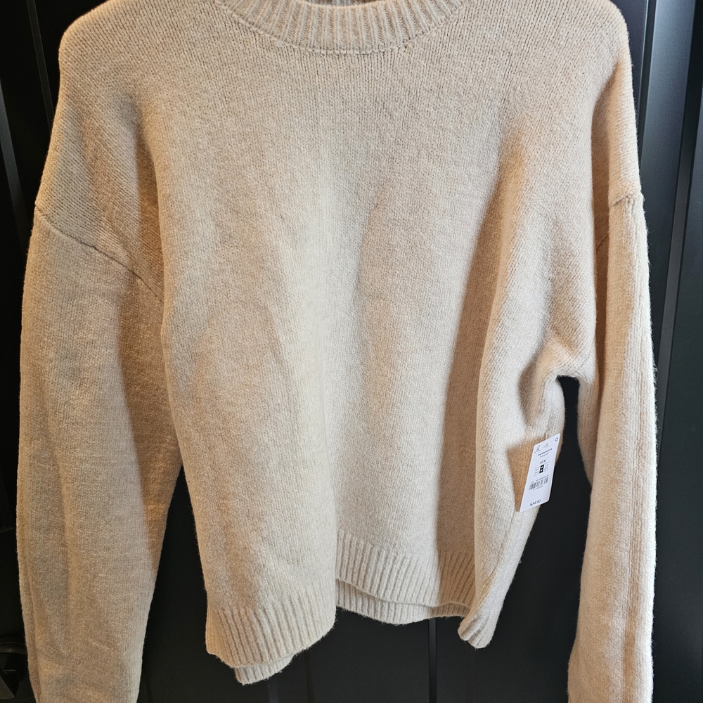 Ardene Cream Crew Neck Sweater Soft Knit Casual